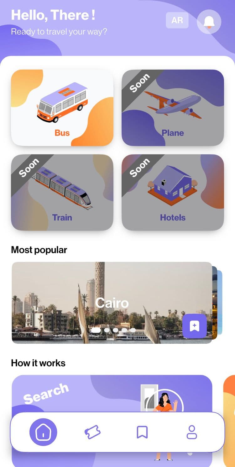 Trego arrival station selector interface
